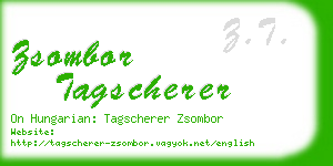 zsombor tagscherer business card